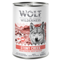 Wolf of Wilderness Adult 6 x 400 g - se spoustou čerstvé drůbeže - Stony Creek - drůbež s hovězí