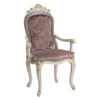 Estila Luxusní zdobená jídelní čalouněná židle Pasiones s opěrkami s čalouněním 111cm