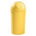 helit Samozavírací nádoba na odpadky z plastu, objem 25 l, bal.j. 3, v x Ø 615 x 315 mm, žlutá
