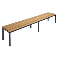 Wolf Šatnová lavice bez opěradla, bukové dřevěné lišty, délka 2000 mm