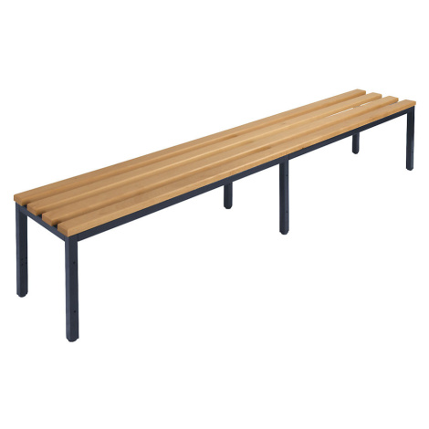 Wolf Šatnová lavice bez opěradla, bukové dřevěné lišty, délka 2000 mm