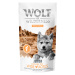 Wolf of Wilderness "Explore" snacky, 2 x 100 g - 15 % sleva - JUNIOR “Explore the Wide Acres” s 