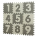 BABYDAN Hrací podložka Puzzle Grey s Čísly 90 x 90 cm