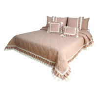 Vintage starorůžový přehoz na postel v romantickém stylu