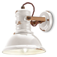 Ferroluce Keramická nástěnná lampa C1693 v bílém industriálním stylu