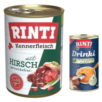 RINTI Kennerfleisch 6 x 400 g + Rinti Drinki 185 ml zdarma - jelení