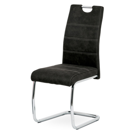 Jídelní židle WEBBIAN, černá látka/chrom Autronic