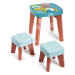 Stůl se dvěma židlemi Dinning Table Vert Azur Écoiffier s jídelní soupravou 13 doplňků od 18 měs