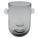 KARE Design Šedá skleněná Váza Small Face 20cm