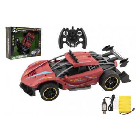 Auto RC Sport červené 33 cm 2,4 GHz na baterie + dobíjecí pack Teddies