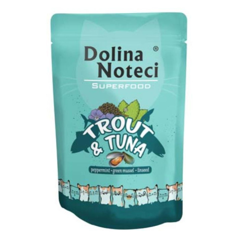 Dolina Noteci SUPERFOOD 85g pstruh a tuňák pro kočky 80% masa