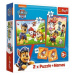 Puzzle 2v1 + pexeso Psí tým Tlapková patrola/Paw Patrol 27,5x20,5cm v krabici 28x28x6cm