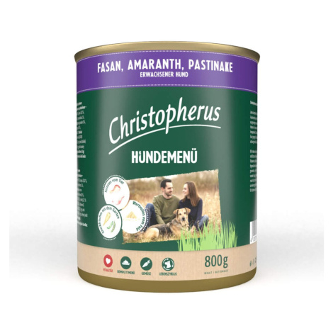 Christopherus krmivo pro psy, bažant s amarantem a pastiňákem 12 × 800 g