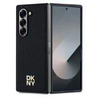 DKNY PU Leather Repeat Pattern Stack Logo MagSafe kryt Samsung Galaxy Z Fold 6 černý