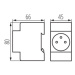 Zásuvka na DIN lištu Kanlux KMFS-16A 19490 230V