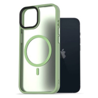 AlzaGuard Matte Case Compatible with MagSafe pro iPhone 13 zelený