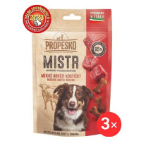 Propesko Mistr měkké hovězí kostičky 3 × 90 g