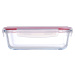 Dóza na potraviny z borosilikátového skla Bergner / 640 ml / kulatá / transparentní