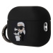 Silikonové pouzdro Karl Lagerfeld 3D Logo NFT Karl and Choupette pro AirPods Pro 2, černá