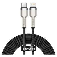 Kabel USB-C cable for Lightning Baseus Cafule, PD, 20W, 2m, black (6953156202108)