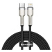 Kabel USB-C cable for Lightning Baseus Cafule, PD, 20W, 2m, black (6953156202108)