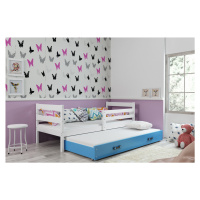 BMS Dětská postel s přistýlkou ERYK 2 | bílá Barva: bílá / modrá, Rozměr: 190 x 80 cm