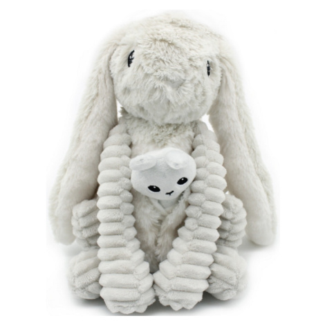 PTIPOTOS Plyšový králík Toudou  šedý - máma s miminkem SmartLife