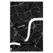 Mapa London black, 26.7 × 40 cm