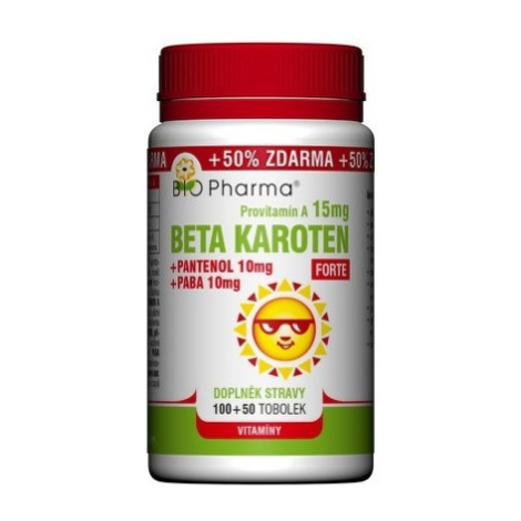 Beta Karoten 15mg+Pantenol 10mg+PABA10mg tob100+50 Bio Pharma