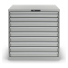 LISTA Zásuvková skříň, 10 zásuvek, š x h x v 1023 x 725 x 1000 mm, světle šedá