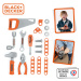 Sada 6 druhů pracovních nástrojů Tools Set Black&Decker Smoby s montážními díly