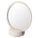 Krémové bílé stolní kosmetické zrcadlo Blomus, výška 18,5 cm