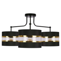 Černé stropní svítidlo s textilním stínidlem ø 20 cm Andy – Candellux Lighting