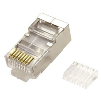 OEM Konektor RJ45 kat. 6/6a stíněný, na kulatý kabel (lanko), 100ks