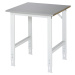 RAU Pracovní stůl, výškově přestavitelný, 760 - 1080 mm, deska z ušlechtilé oceli, š x h 750 x 8