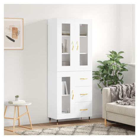 vidaXL Skříň highboard bílá 69,5 x 34 x 180 cm kompozitní dřevo