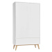 Bílá dětská šatní skříň Pinio Swing, 100 x 200 cm
