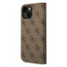 Guess GUBKP14SHG4SHW hard silikonové pouzdro iPhone 14 6.1" brown book 4G Vintage Gold Logo