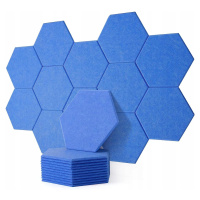 Akustické Panely Modré Hexagon 30X26X1