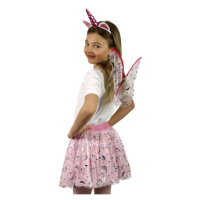 Dětský kostým TUTU sukně - jednorožec s čelenkou a křídly