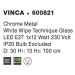 NOVA LUCE závěsné svítidlo VINCA chromovaný kov bílá sklo E27 1x12W 600821