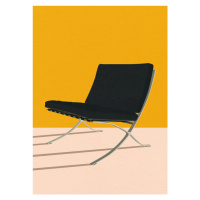 Ilustrace Barcelona Chair By Mies Van Der Rohe, Rosi Feist, (30 x 40 cm)