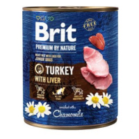 Brit Premium Dog by Nature konzerva Turkey & Liver 800g