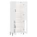 vidaXL Skříň highboard lesklá bílá 69,5 x 34 x 180 cm kompozitní dřevo