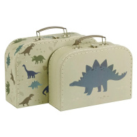 Sada kufříků do dětského pokoje dinosaurus 2 ks velký kufr: 29 x 20 x 9,3 cm malý kufr: 25,5 x 1