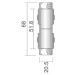 Light Impressions Deko-Light kolejnicový systém 3-fázový 230V D Line elektrická spojka 220-240V 