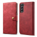 Lenuo Leather flipové pouzdro pro Samsung Galaxy S22+ 5G, červená - 348208