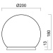 OSMONT 50530 BIANCA 1 stolní skleněná lampa černá / bílá IP40 25W E27