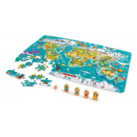 Hape Dětské puzzle - Mapa světa 2 v 1