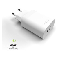 FIXED PD Rapid Charge s 2x USB-C výstupem a podporou Power Delivery 3.0 35W bílá